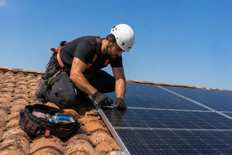 Maintenance et monitoring de panneaux solaires au Vivier-sur-Mer