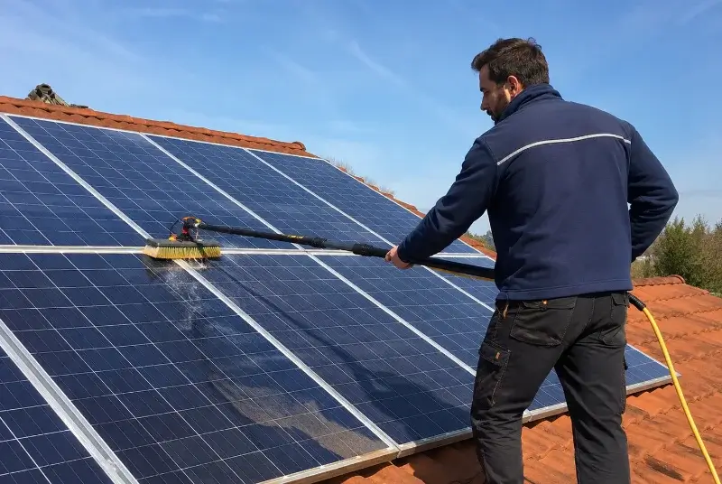 Nettoyage et entretien de panneaux solaires au Vivier-sur-Mer