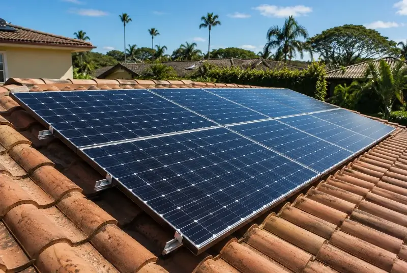 Installation de panneaux solaires au Vivier-sur-Mer